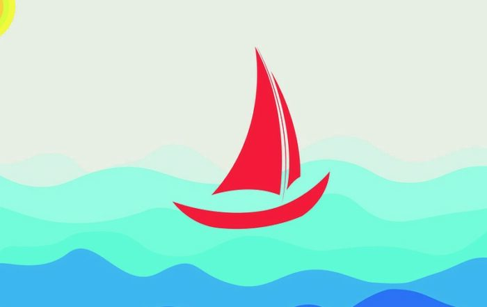 Segelboot mit rückenwind