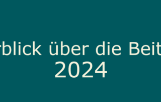 Text: Überblick über die Beiträge 2024