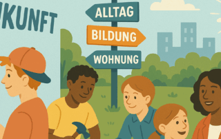 Jugendliche sprühen Zukunft an eine Wand