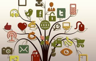 Baum mit Icons für digitale Angebote